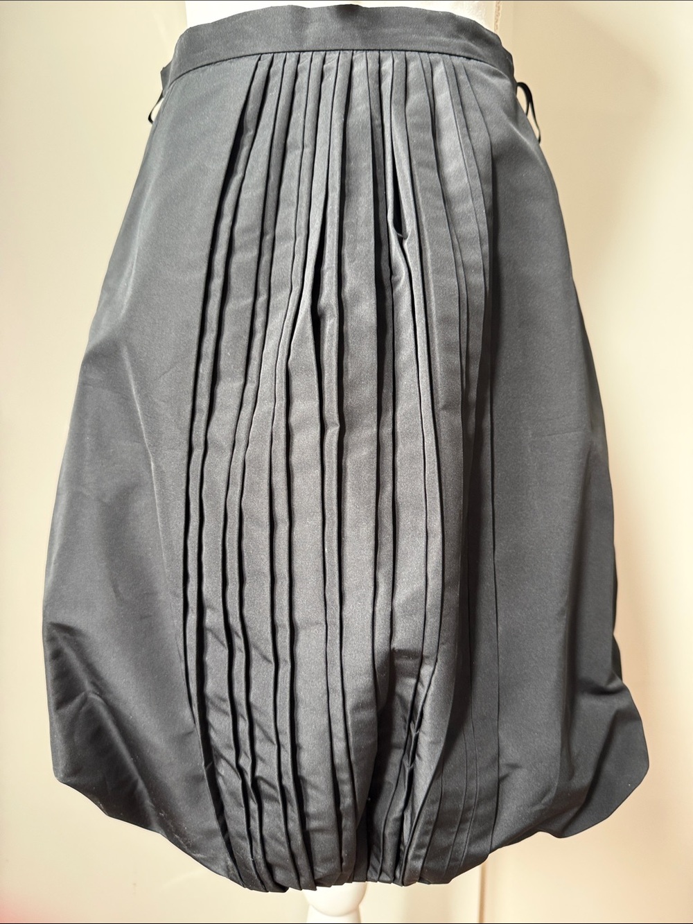 Miu Miu Black A-Line Bubble Skirt